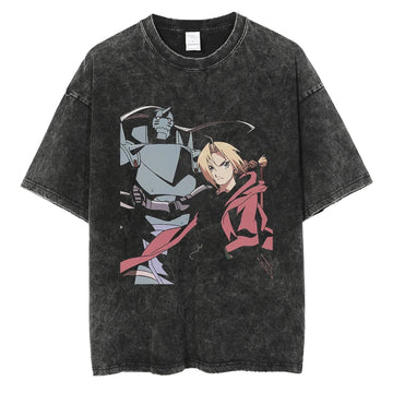 Fullmetal Alchemist Edward Alphonse Shirt Vintage Style Anime Shirt