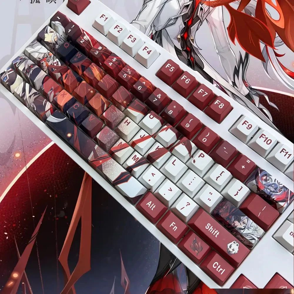 Genshin Impact Arlecchino keycaps 108 Set Sublimation Cherry Profile