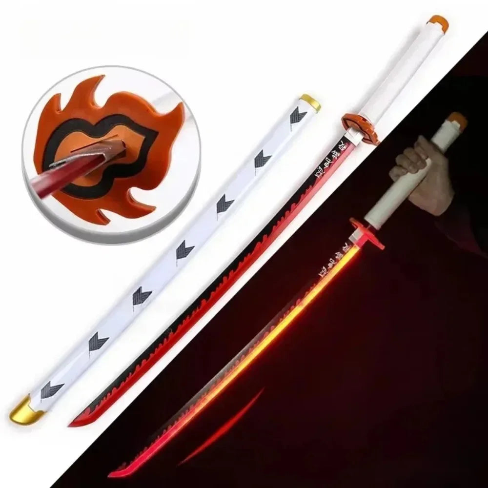 Demon Slayer LED Sword 1:1 Scale Anime Prop Replica Bamboo Sword