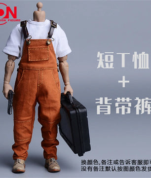 1/12 Scale Work Overalls Suspenders For 6-Inch Male Action Figures