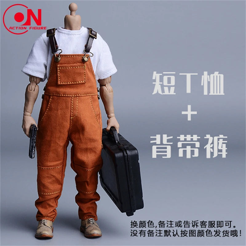 1/12 Scale Work Overalls Suspenders For 6-Inch Male Action Figures