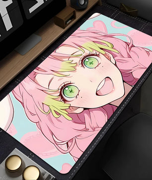 Demon Slayer Mitsuri Kanroji Cute Mousepad Large Anime Desk Mat