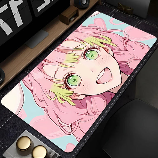 Demon Slayer Mitsuri Kanroji Cute Mousepad Large Anime Desk Mat