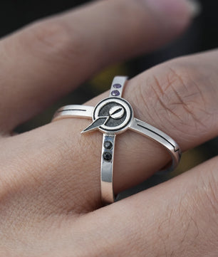 Link Click 925 Sterling Silver Anime Pendants & Ring Xia fei Liu Xiao Vein