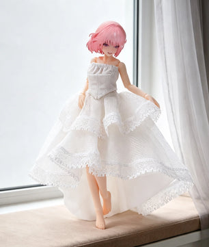 Lace Wedding Dress Clothing For 1/12 Scale Female Action Figures
