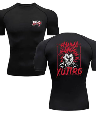Baki Yujiro Style Compression Shirt - Men's Fitness Anime Rash Guard