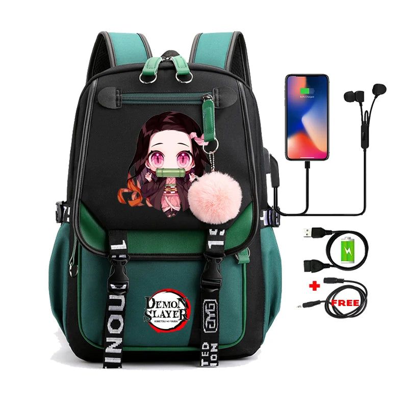 Demon Slayer Nezuko Backpack Anime Bookbag