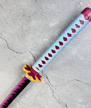 Demon Slayer Mitsuri Kanroji Nichirin Katana 1:1 Scale Anime Prop Replica Bamboo Sword