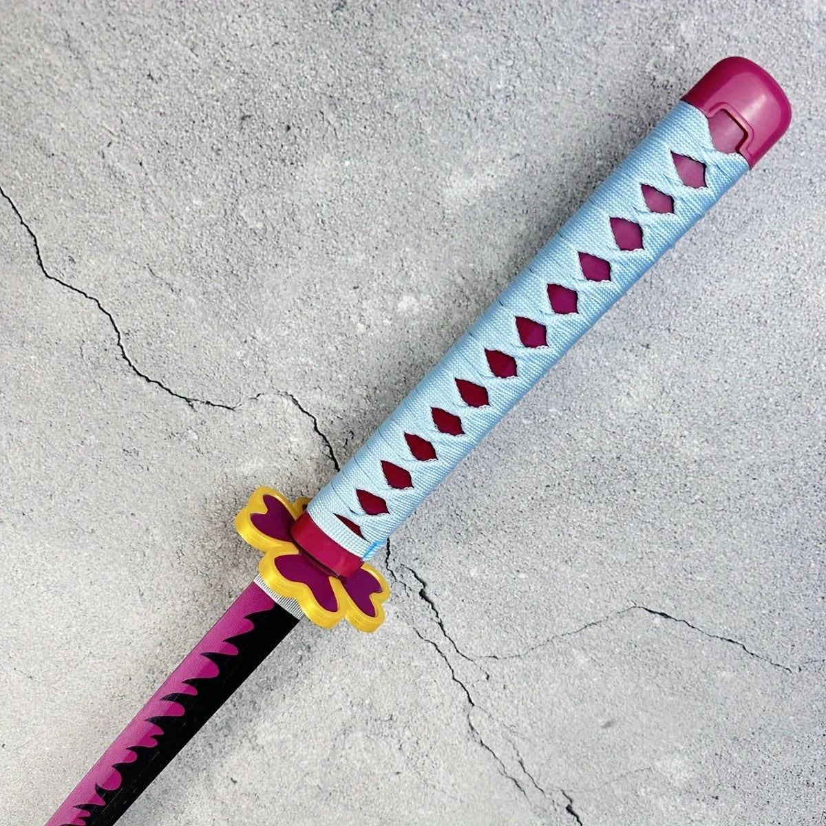 Demon Slayer Mitsuri Kanroji Nichirin Katana 1:1 Scale Anime Prop Replica Bamboo Sword
