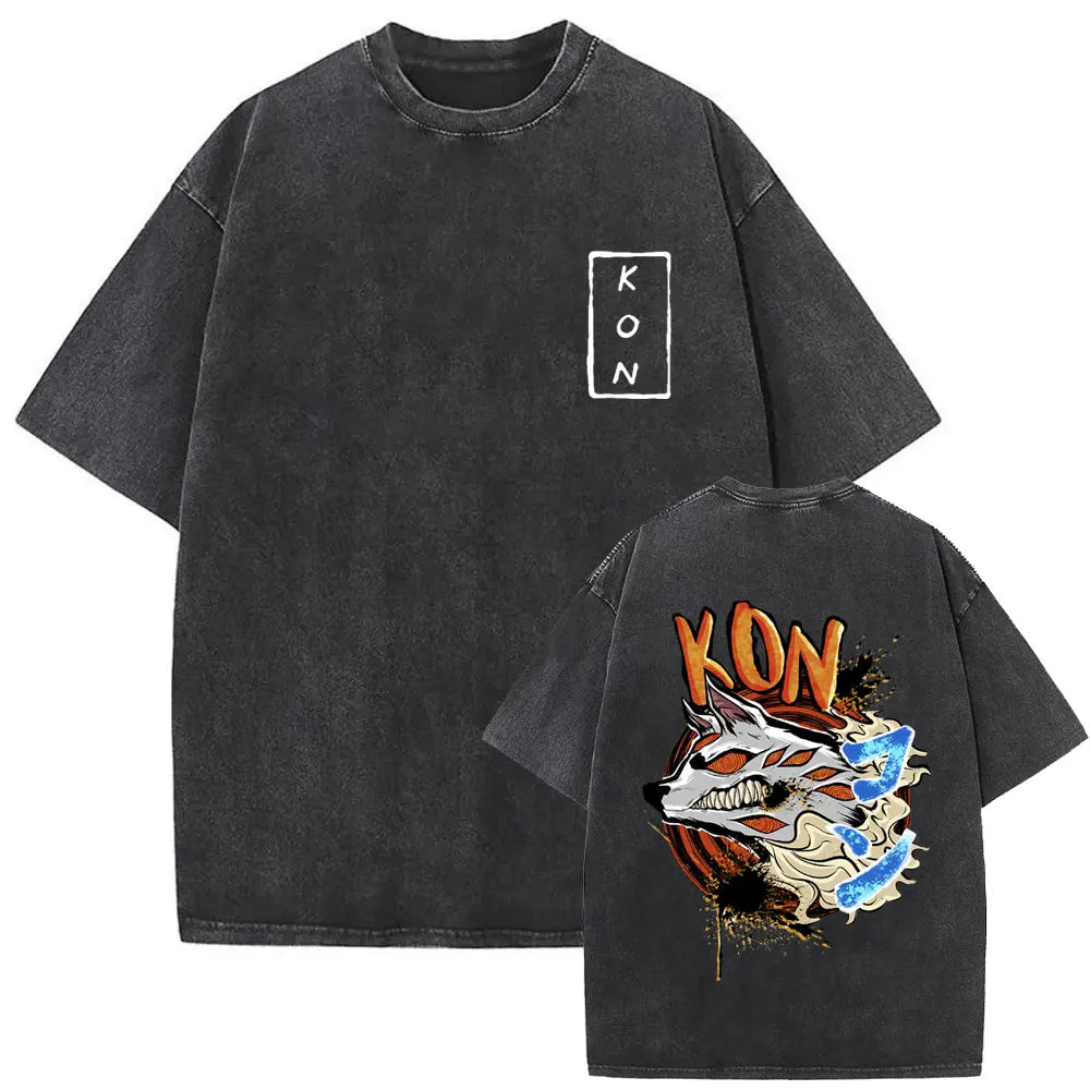 Chainsaw Man Kon Shirt Vintage Oversized Style Anime Shirt