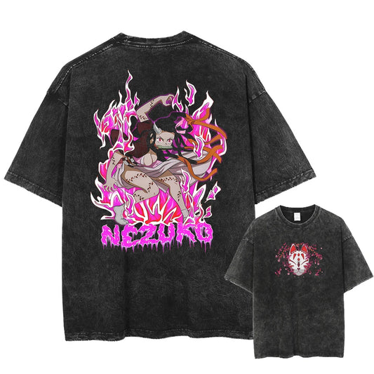 Demon Slayer Nezuko Shirt Oversized Style Anime Shirt