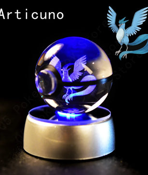 Pokemon Articuno Figure 3D Crystal Ball Night Light Lamp