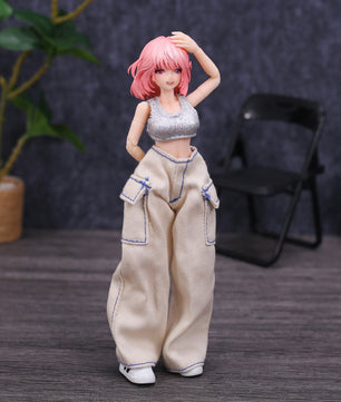 1/12 Scale Hip Hop Street Clothes Accessory Set For Female Action Figures