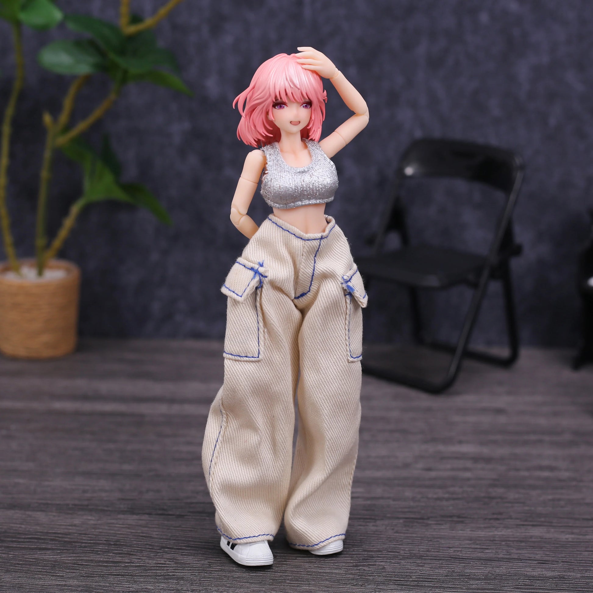 1/12 Scale Hip Hop Street Clothes Accessory Set For Female Action Figures