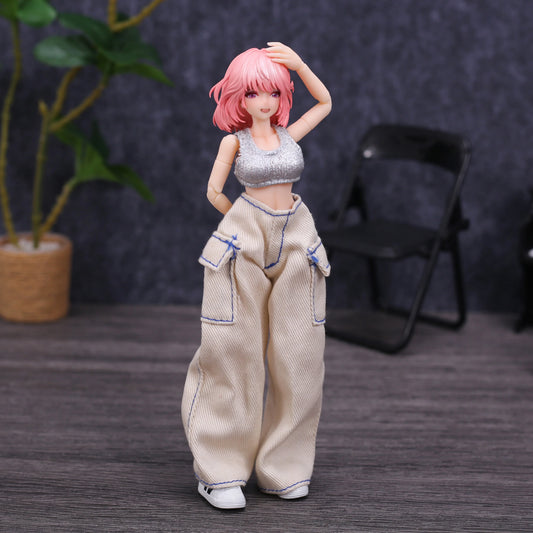 1/12 Scale Hip Hop Street Clothes Accessory Set For Female Action Figures