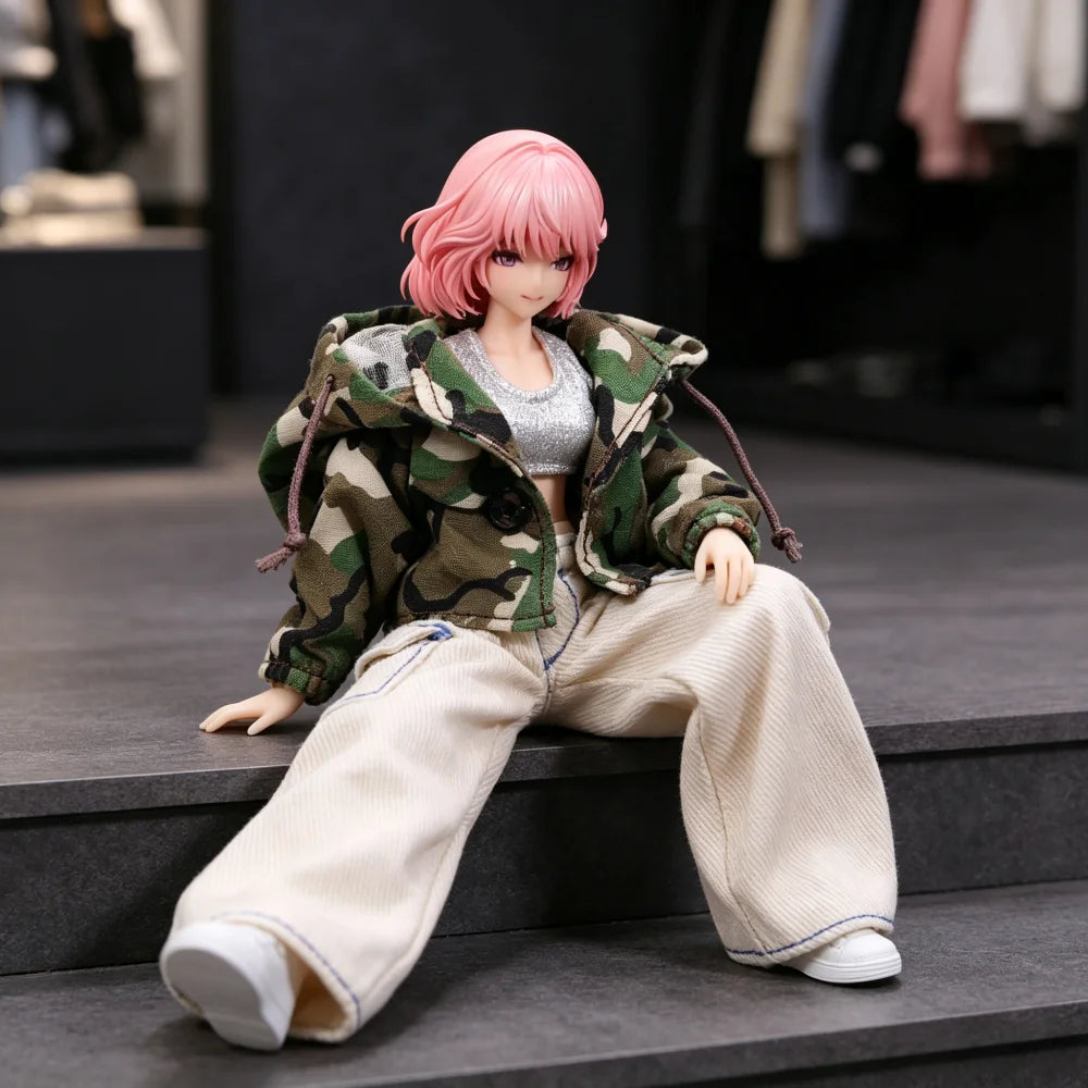 1/12 Scale Hip Hop Street Clothes Accessory Set For Female Action Figures