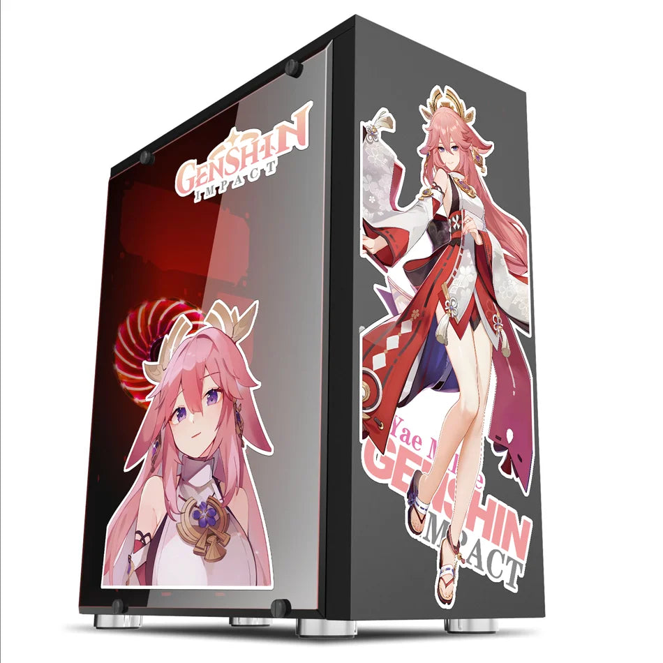 Genshin Impact Yae Miko Anime PC Case Sticker