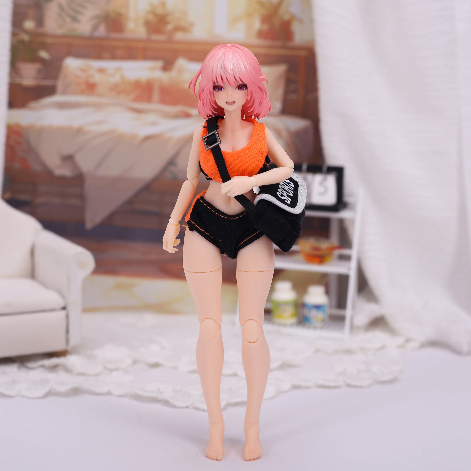 1/12 Scale Sportswear Gym Clothing Set For Female Action Figures