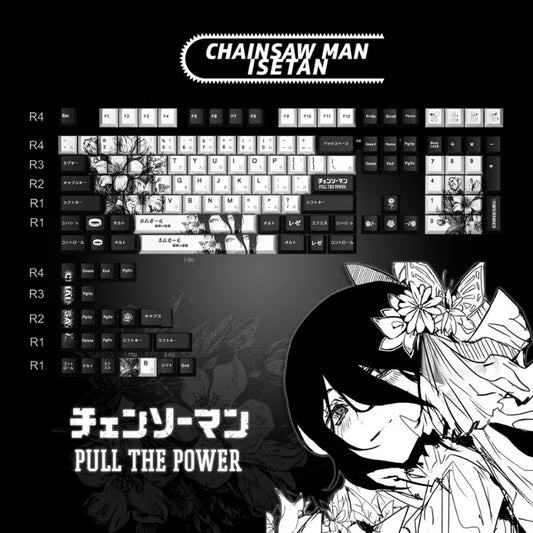 Chainsaw Man Reze Keycaps 138 Keys Cherry Profile Anime Keycaps