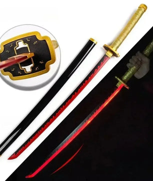 Demon Slayer LED Sword 1:1 Scale Anime Prop Replica Bamboo Sword
