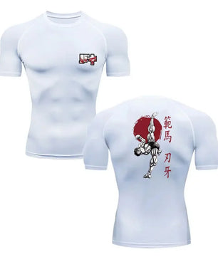 Baki Style Compression Shirt - Men's Fitness Anime Rash Guard