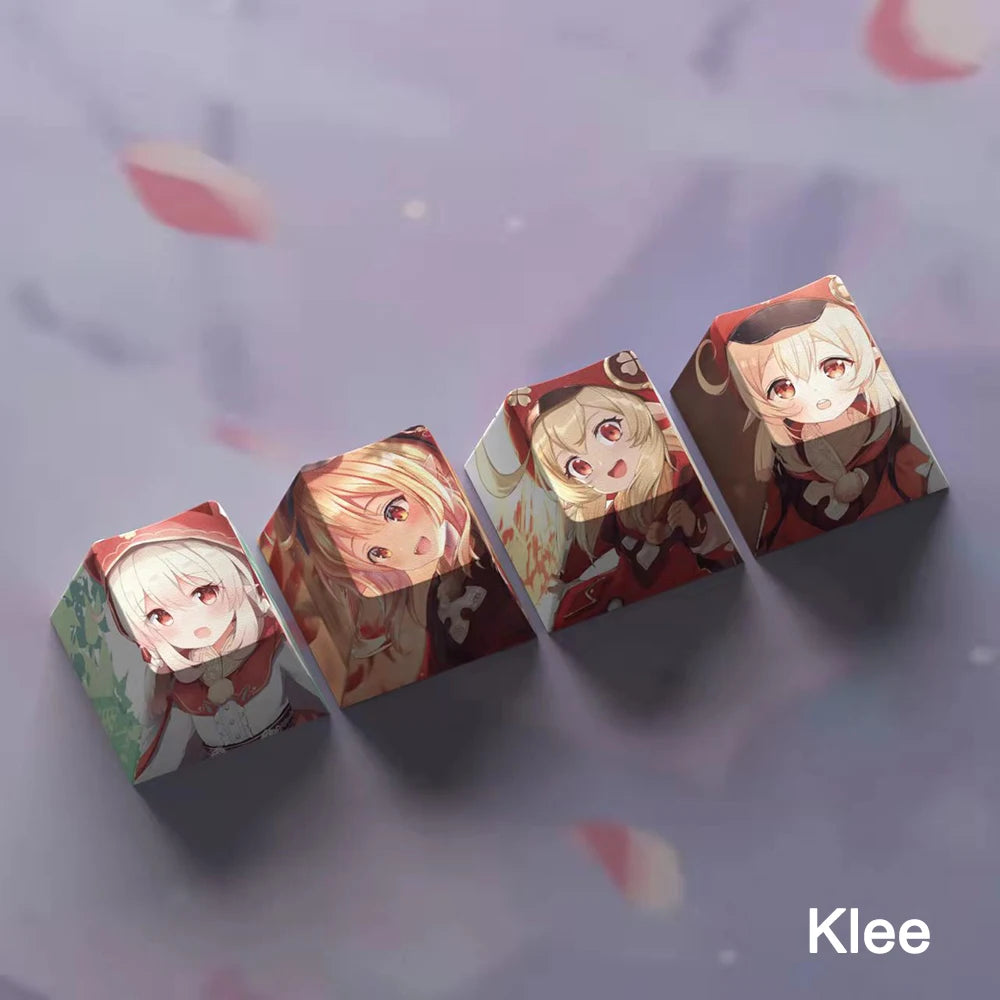 Genshin Impact Klee Keycaps #2 4pc Sublimation R4 Cherry Profile