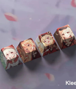 Genshin Impact Klee Keycaps #2 4pc Sublimation R4 Cherry Profile