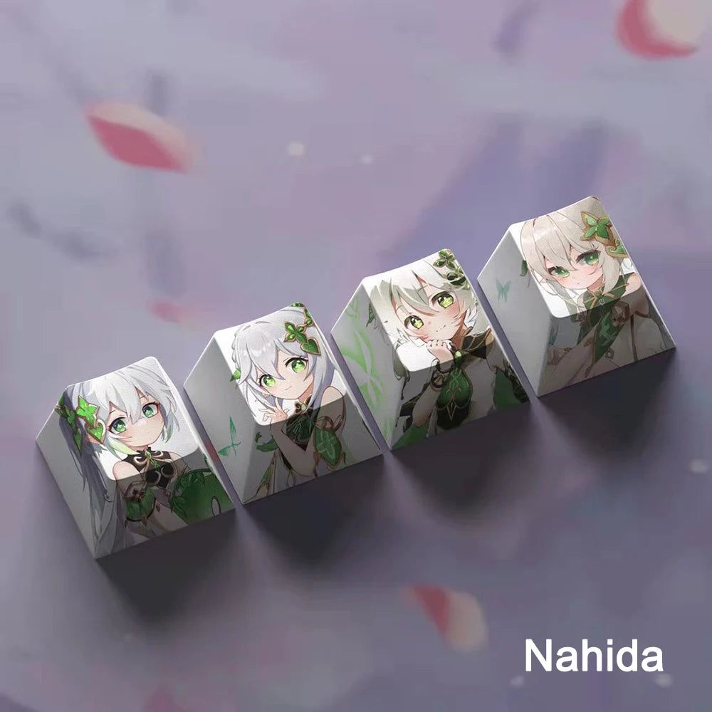 Genshin Impact Nahida Keycaps #2 4pc Sublimation R4 Cherry Profile