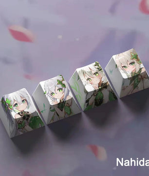 Genshin Impact Nahida Keycaps #2 4pc Sublimation R4 Cherry Profile