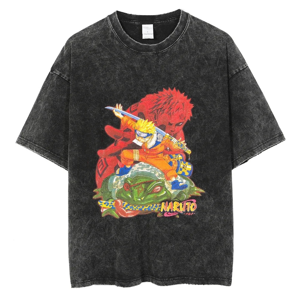 Naruto Shirt Oversized Anime Graphic Cotton Shirt
