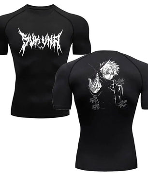 Jujutsu Kaisen Gojo Compression Shirt - Men's Anime Rash Guard