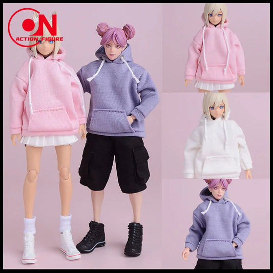 1/12 Scale Casual Hoodie Clothing Set For 6-Inch Female Action Figures