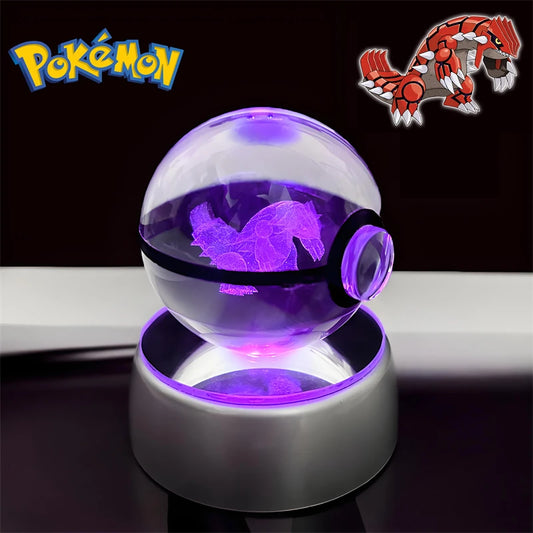 Pokemon Groudon Figure 3D Crystal Ball Night Light Lamp