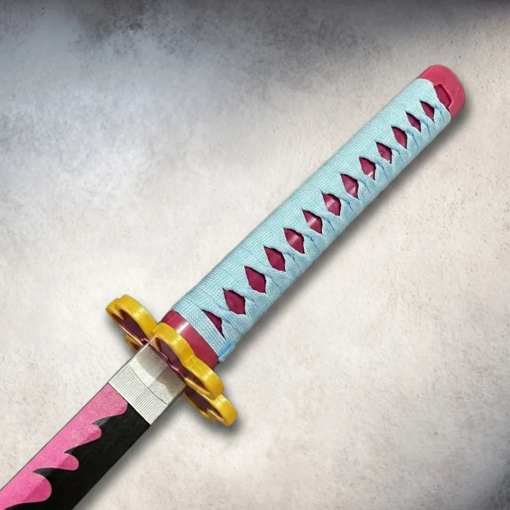Demon Slayer Mitsuri Kanroji Nichirin Katana 1:1 Scale Anime Prop Replica Plastic Sword