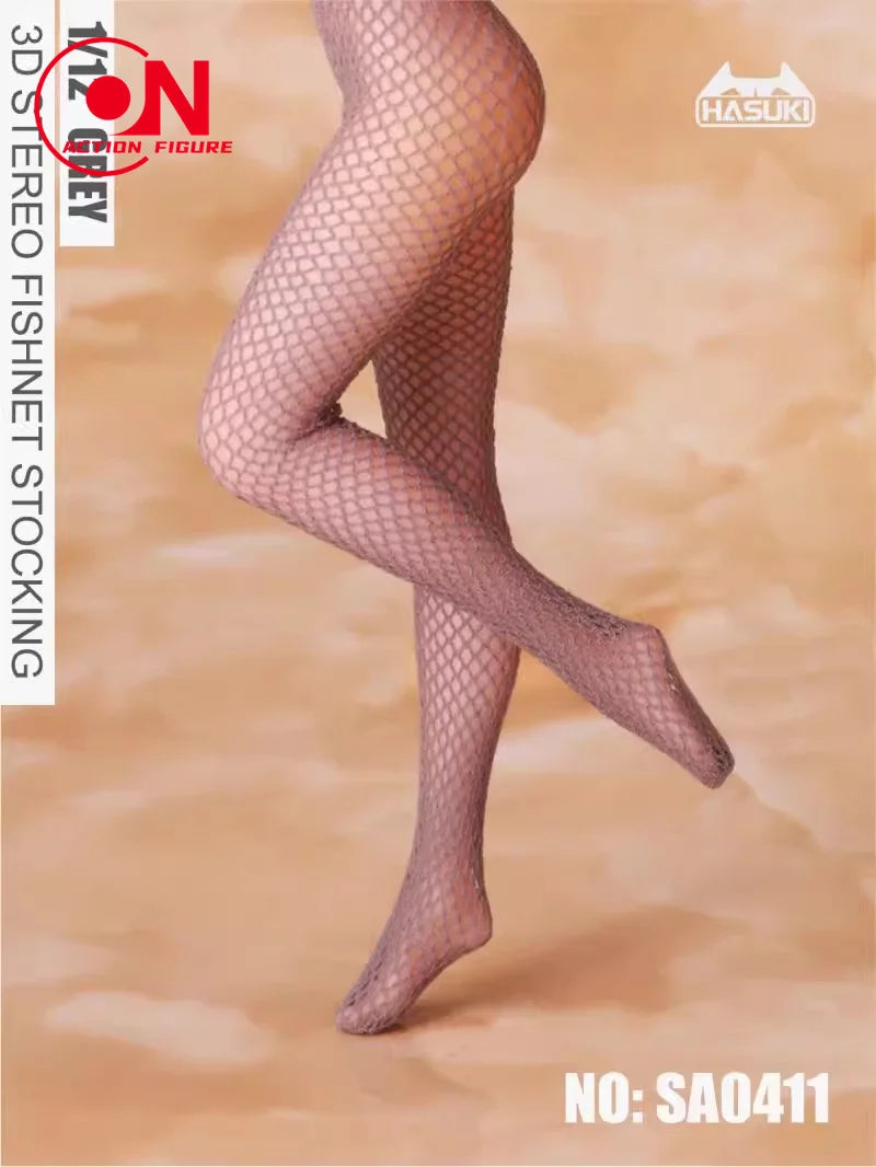 Hasuki 1/12 Scale Fishnet Stockings for 6-Inch Female Action Figures
