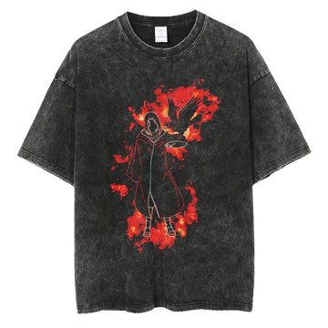 Naruto Itachi Shirt Oversized Anime Graphic Cotton Shirt