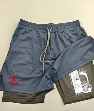 Berserk Guts Griffith Compression Shorts - Men's Anime Workout Shorts