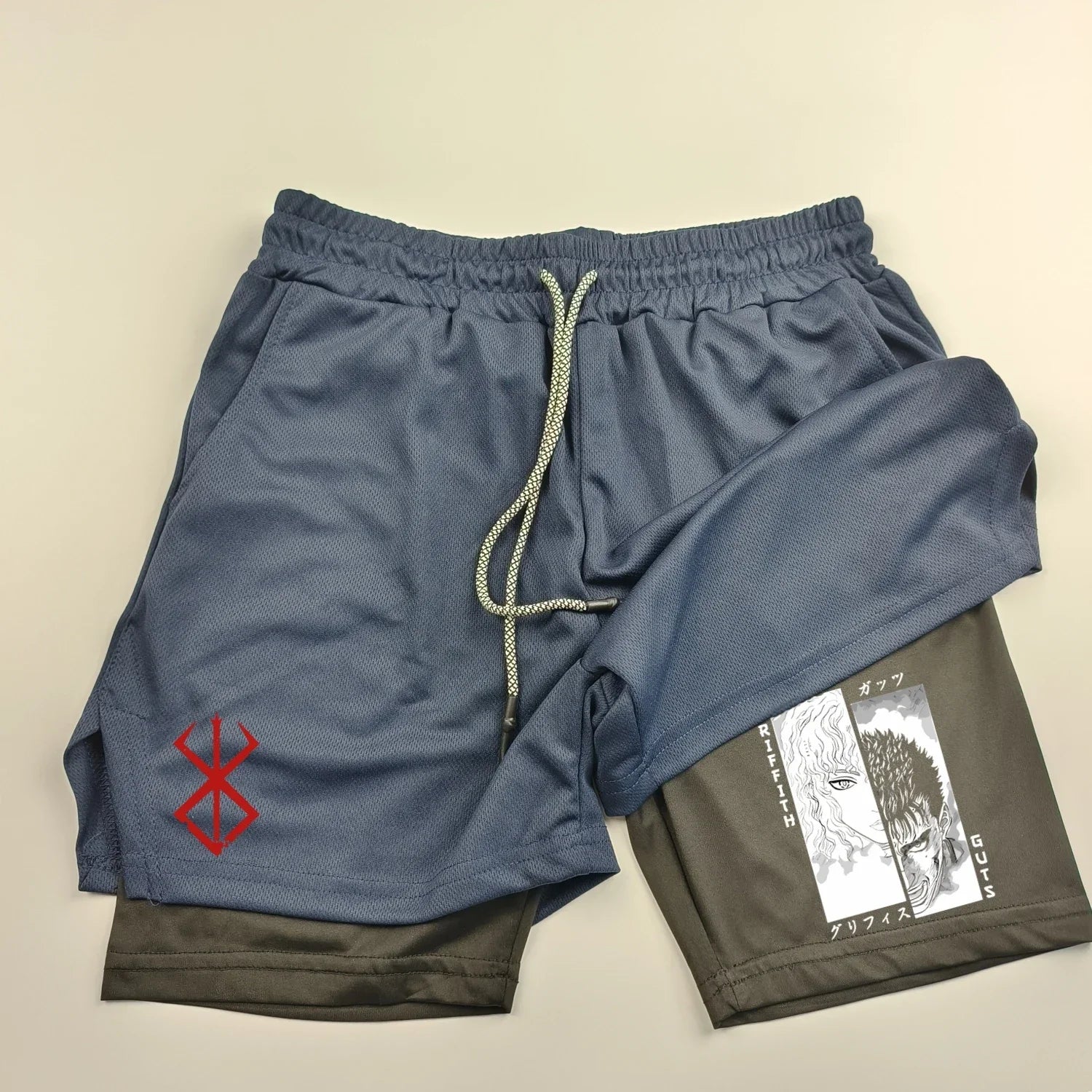 Berserk Guts Griffith Compression Shorts - Men's Anime Workout Shorts