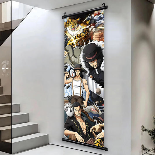 One Piece Rob Lucci Canvas Poster Anime Hanging Scroll Home Decor
