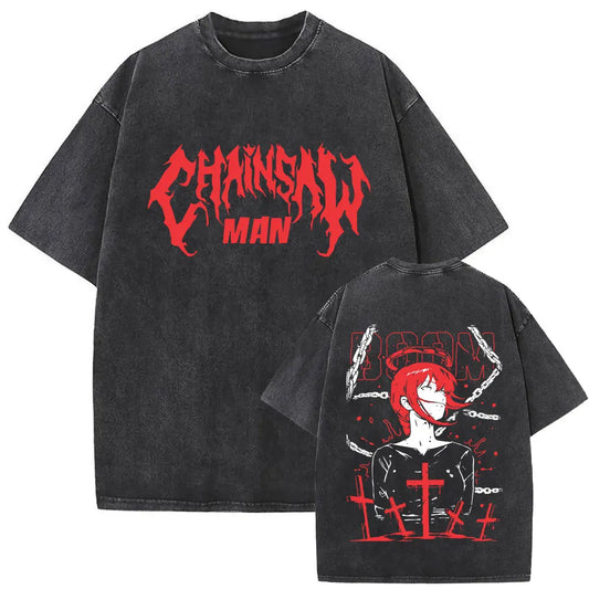 Chainsaw Man Makima Shirt Vintage Oversized Style Anime Shirt