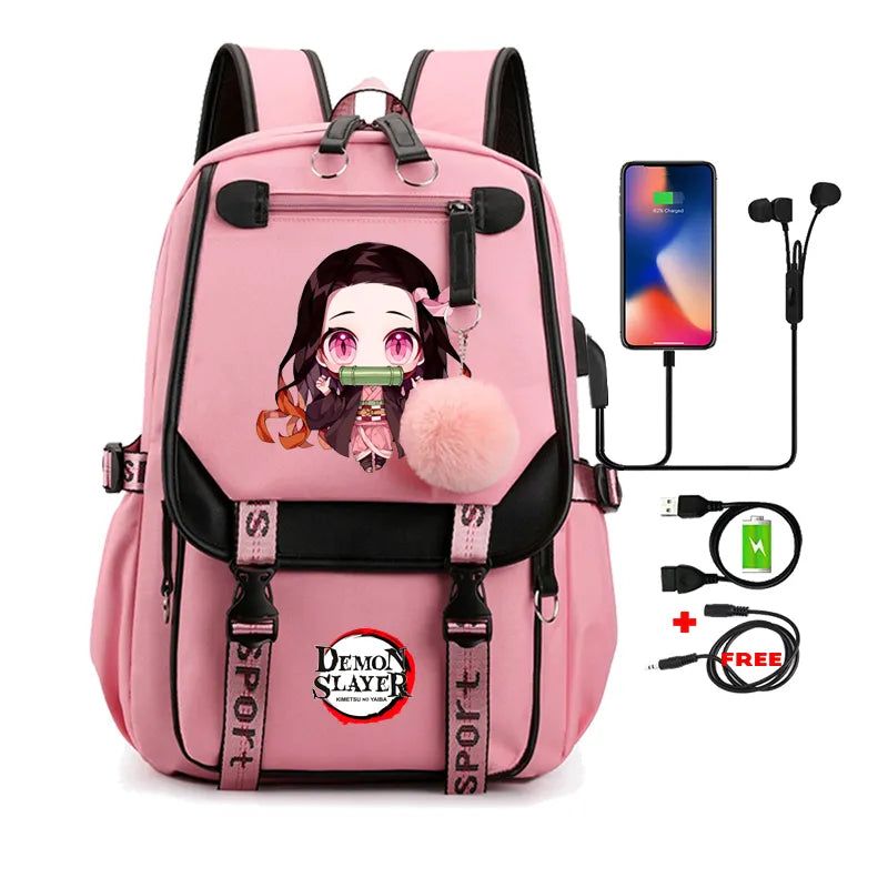 Demon Slayer Nezuko Backpack Anime Bookbag