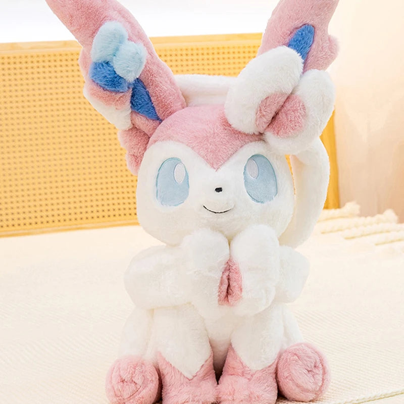 Pokemon Big Size Sylveon & Glaceon Fluffy Plushies – Sitting Smile