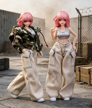1/12 Scale Hip Hop Street Clothes Accessory Set For Female Action Figures