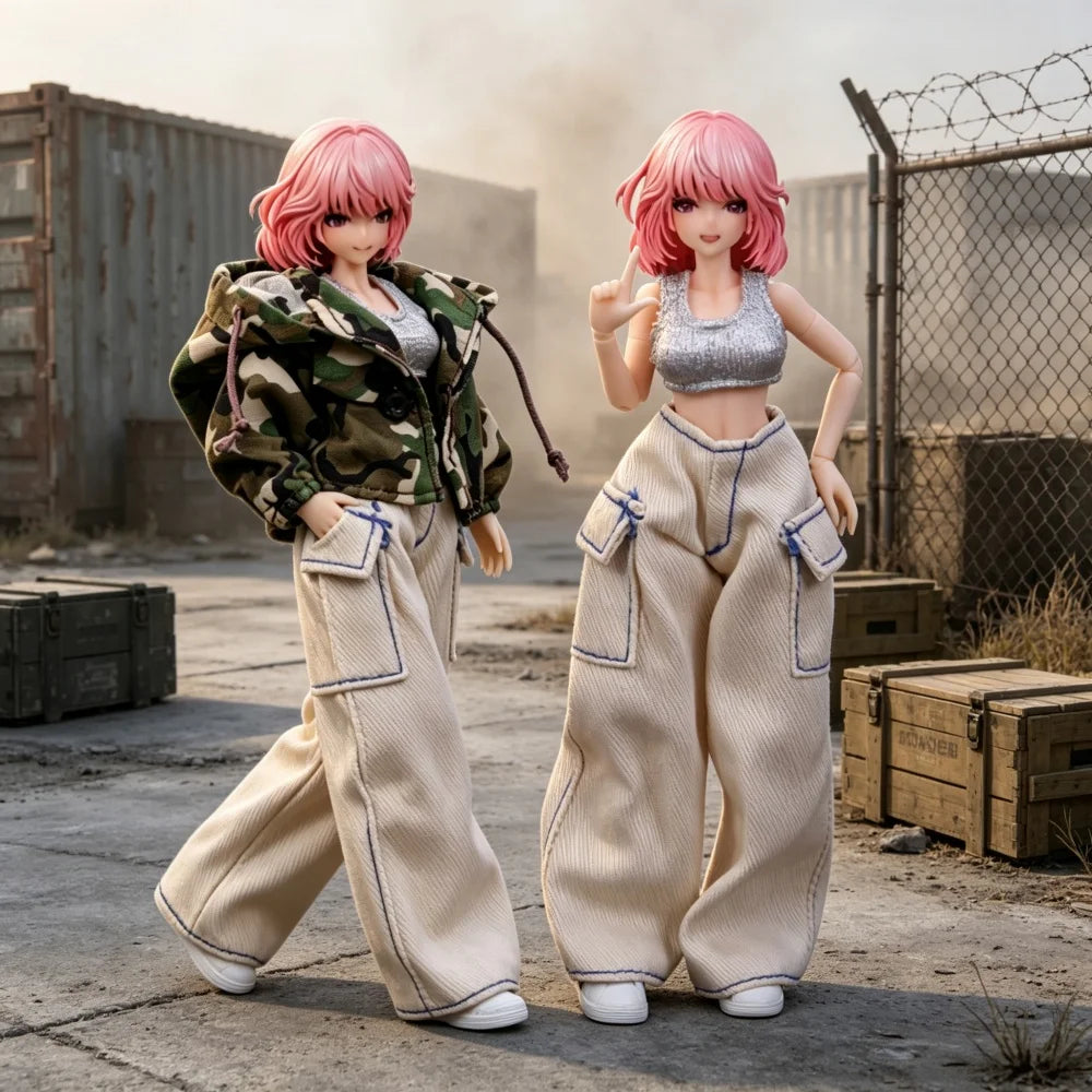 1/12 Scale Hip Hop Street Clothes Accessory Set For Female Action Figures