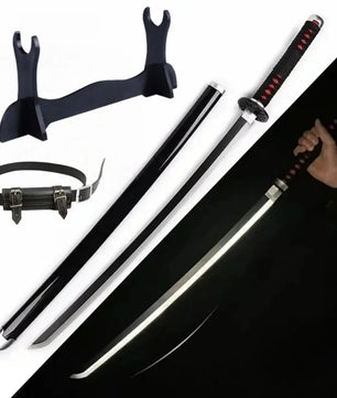Demon Slayer LED Sword 1:1 Scale Anime Prop Replica Bamboo Sword