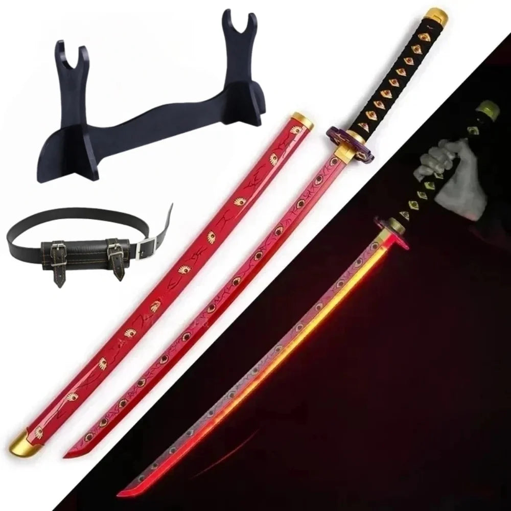 Demon Slayer LED Sword 1:1 Scale Anime Prop Replica Bamboo Sword