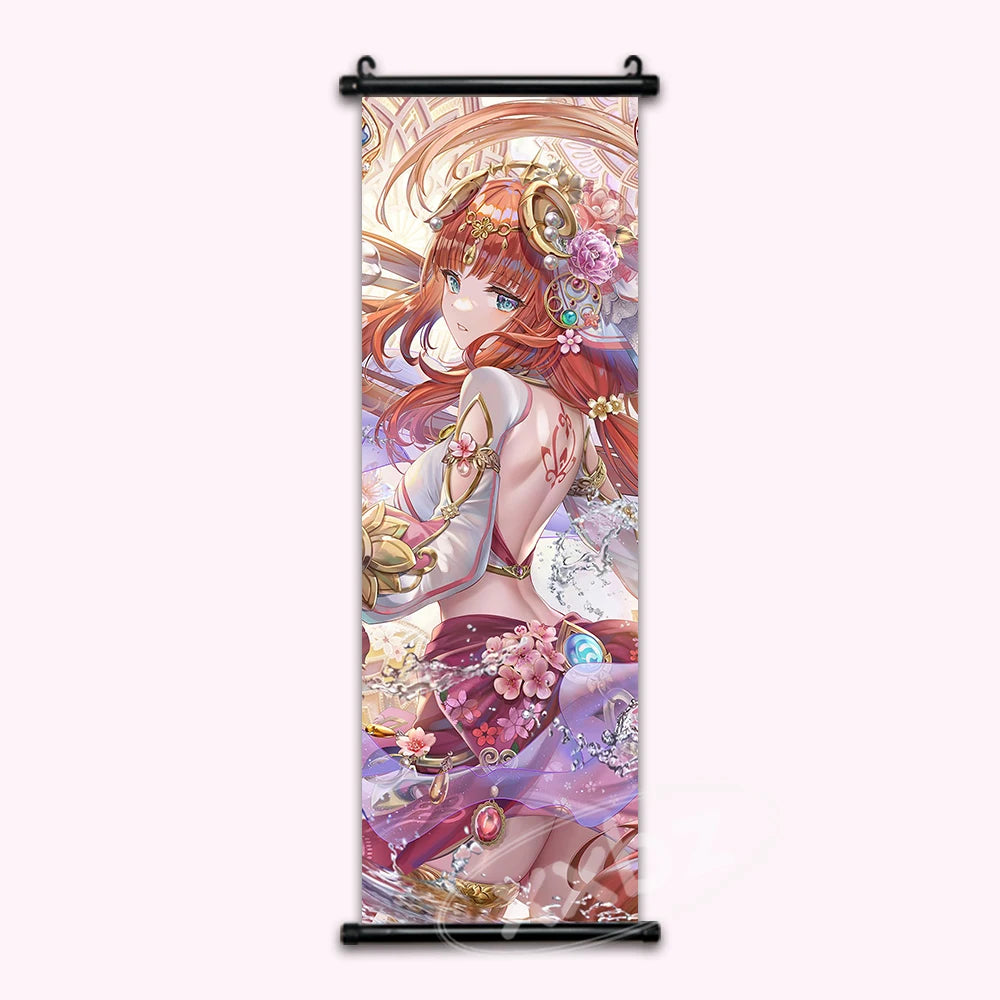 Genshin Impact Nilou Anime Poster Canvas Scroll