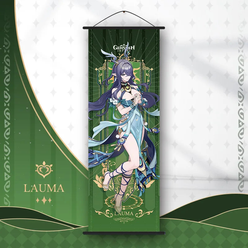 Genshin Impact Lauma Hanging Scroll Anime Poster