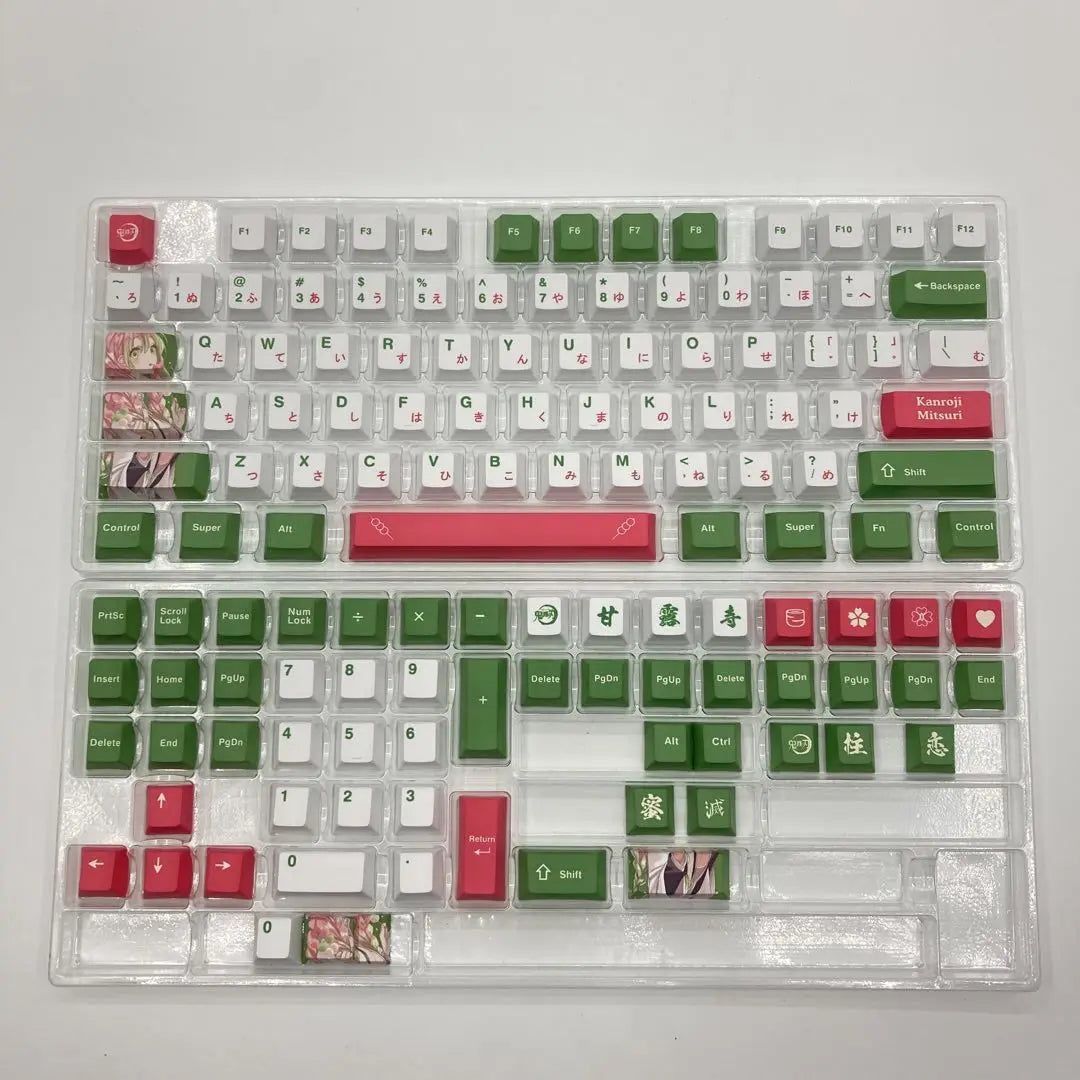 Demon Slayer Mitsuri Kanroji Keycaps For Keyboards 128 Keys