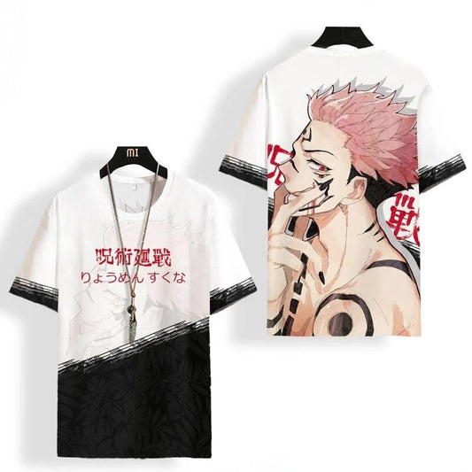 Jujutsu Kaisen Sukuna T-shirt Quick Drying Short Sleeved Anime Shirt